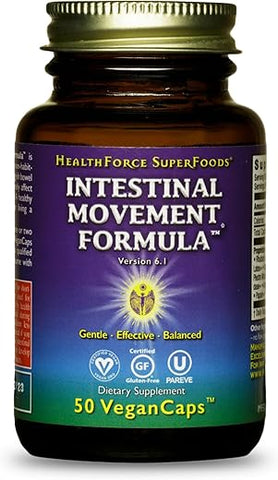 HEALTHFORCE SUPERFOODS - HealthForce SuperFoods Fórmula de Movimento Intestinal – Laxante Natural para Regularidade Intestinal – Suplemento Digestivo 100% Natural para Combater a Prisão de Ventre – Livre de Glúten