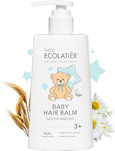 ECOLATIÈR - Condicionador Bálsamo Nutritivo para Cabelos de Bebê, Fácil Desembaraço 3, 250ml – Com Camomila