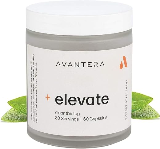 Elevate Premium – Suplemento Nootrópico para Combater a Névoa Cerebral – Melhores Suplementos para Foco e Memória - Avantera