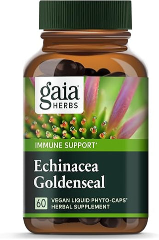 Echinacea Goldenseal – Suporte Imunológico para Manter um Sistema Respiratório Saudável – com Equinácea Orgânica e Raiz de Goldenseal – 60ml Líquido Vegano - Gaia Herbs