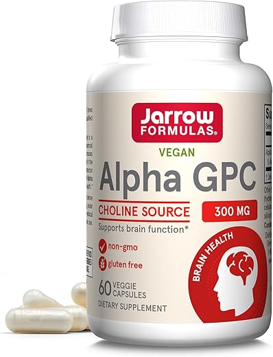 Alpha GPC 300mg – Cápsulas Vegetais para Saúde Cerebral – 60 Unidades - Jarrow Formulas
