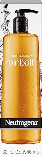 Rainbath Body Wash 32 fl. Oz – Gel de Banho Refrescante e Hidratante, Limpeza Diária do Corpo e Gel de Barbear com Espuma de Enxágue Limpo, Fragrância Original - Neutrogena