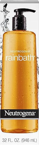 Rainbath Body Wash 32 fl. Oz – Gel de Banho Refrescante e Hidratante, Limpeza Diária do Corpo e Gel de Barbear com Espuma de Enxágue Limpo, Fragrância Original - Neutrogena