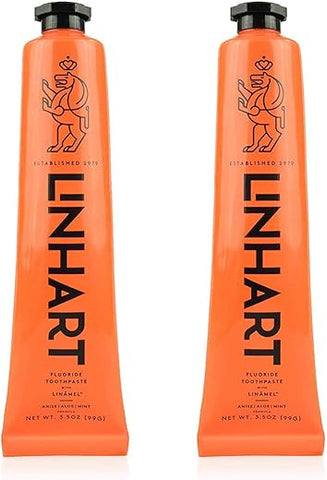 LINHART - Linhart Whitening Toothpaste – Clareamento Dental, Pasta de Dente Fortalecedora do Esmalte com Sabor de Menta (2 Unidades)
