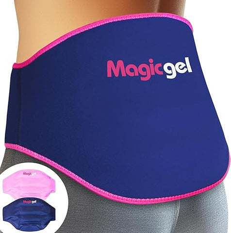 Ice Pack para Alívio da Dor nas Costas | 2 Pacotes de Envoltório para as Costas Inferiores para Terapia Quente ou Fria | Alívio para Lombar Inferior, Nervo Ciático, Disco Herniado ou Degenerativo, Cóccix - Magic Gel