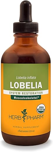 Extrato Líquido de Lobelia Orgânica Certificada para Suporte ao Sistema Musculoesquelético – 120 ml - Herb Pharm