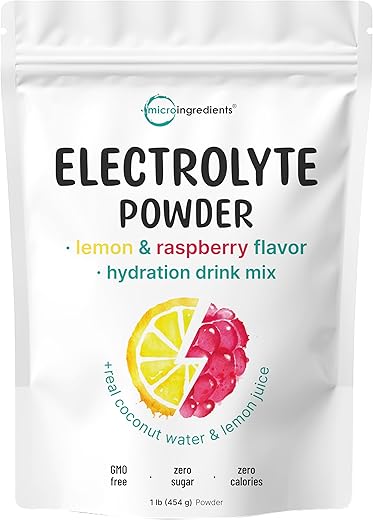 Pó Hidratante de Eletrólitos Micro Ingredients, 1lb (69 Porções), Keto
