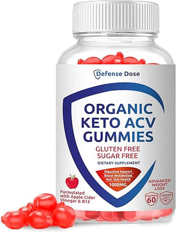 Defense Dose - Gummy Orgânico Keto ACV Avançado para Perda de Peso – Sem Glúten  | 100g