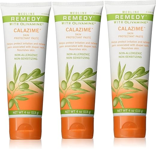 Olivamine Calazime Creme Protetor para Pele, 4 Oz (113 g), 3 Unidades - Medline Remedy