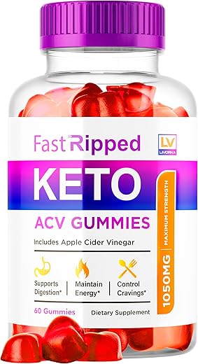 LIVORKA - Fast Ripped Keto ACV Gummies – Gummies Avançados para Homens, 60 Gummies