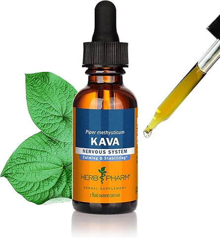 Extrato Líquido de Raiz de Kava Orgânica para Alívio do Estresse – 30ml - Herb Pharm