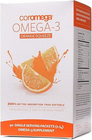 Ômega 3 – Laranja | Suplemento Nutricional | 60 cápsulas | 1000 mg | Alta qualidade - Coromega