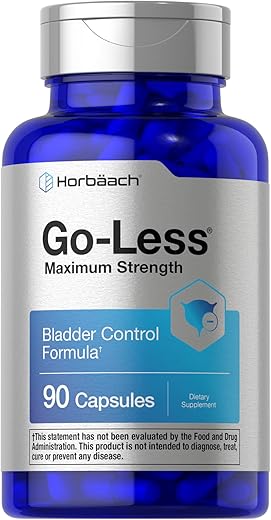 Go Less – Controle da Bexiga | 90 Cápsulas | Máxima Potência para Mulheres e Homens | Não-OGM - Horbäach
