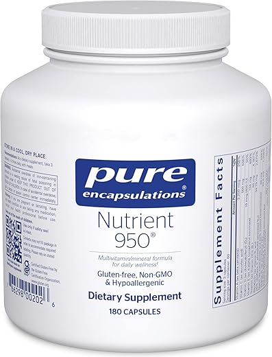 Nutrient 950 | Suplemento Multivitamínico Mineral para Suporte de Funções Fisiológicas e um Estilo de Vida Saudável* | 180 Cápsulas - Pure Encapsulations