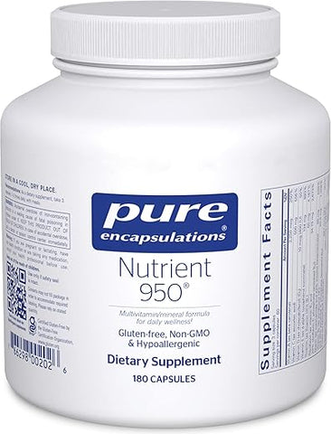 Nutrient 950 | Suplemento Multivitamínico Mineral para Suporte de Funções Fisiológicas e um Estilo de Vida Saudável* | 180 Cápsulas - Pure Encapsulations