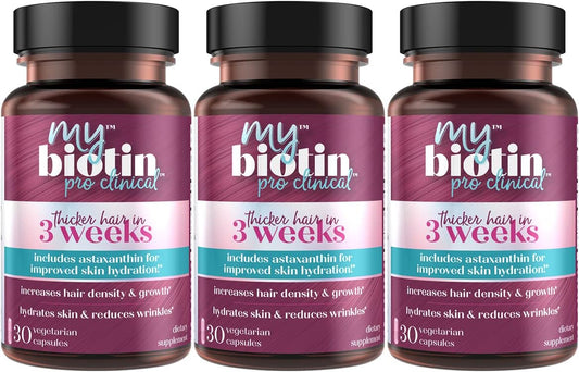 Purity Products - MyBiotin ProClinical – Cabelos mais densos em 3 semanas – 60 cápsulas