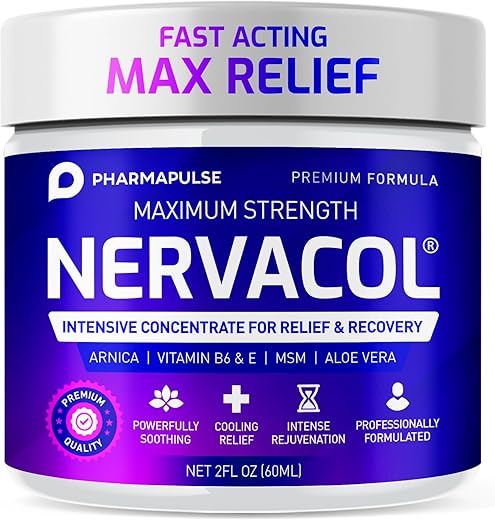 Creme Pharmapulse Neuropathy Nerve Relief – Máxima Potência para Pés, Mãos, Pernas, Dedos, Lombar – Ácido Alfa Lipoico, Arnica, Vitamina B6, Aloe Vera, MSM – Eficaz e Calmante