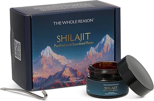 The Whole Reason - Resina Pura de Shilajit do Himalaia – Suplemento de Alta Potência Grau Ouro com Minerais Traços para Homens e Mulheres, Ácido Fúlvico Natural Premium para Energia, Vitalidade e Imunidade – Marca: Pure Himalayan Shilajit