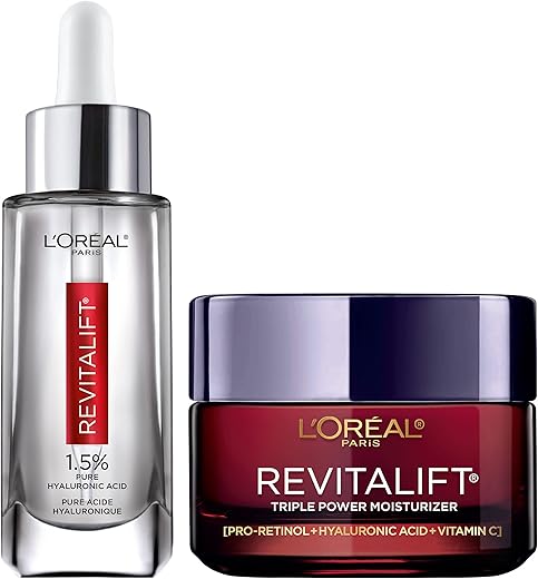 L'Oreal Paris - L’Oreal Paris Revitalift Serum Facial Ácido Hialurônico Puro 1.5% Triplo Poder Hidratante Anti-Envelhecimento, 1 kit