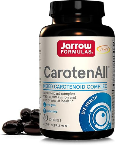 CarotenAll – Suporte Antioxidante para Visão e Saúde Cardiovascular – 60 Softgels (Até 60 Dias de Fornecimento) - Jarrow Formulas