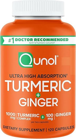 Cúrcuma – Potencialize sua saúde com o poder da cúrcuma – 100% natural e eficaz – 60 cápsulas - Qunol