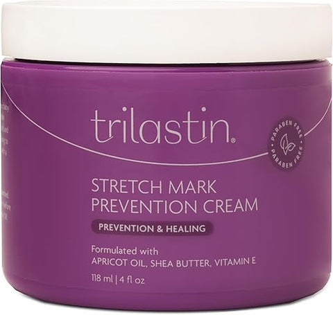 Creme Prevenção de Estrias na Gravidez – Livre de Parabenos, Hipoalergênico e Seguro para Gestantes – 120 ml - TriLASTIN