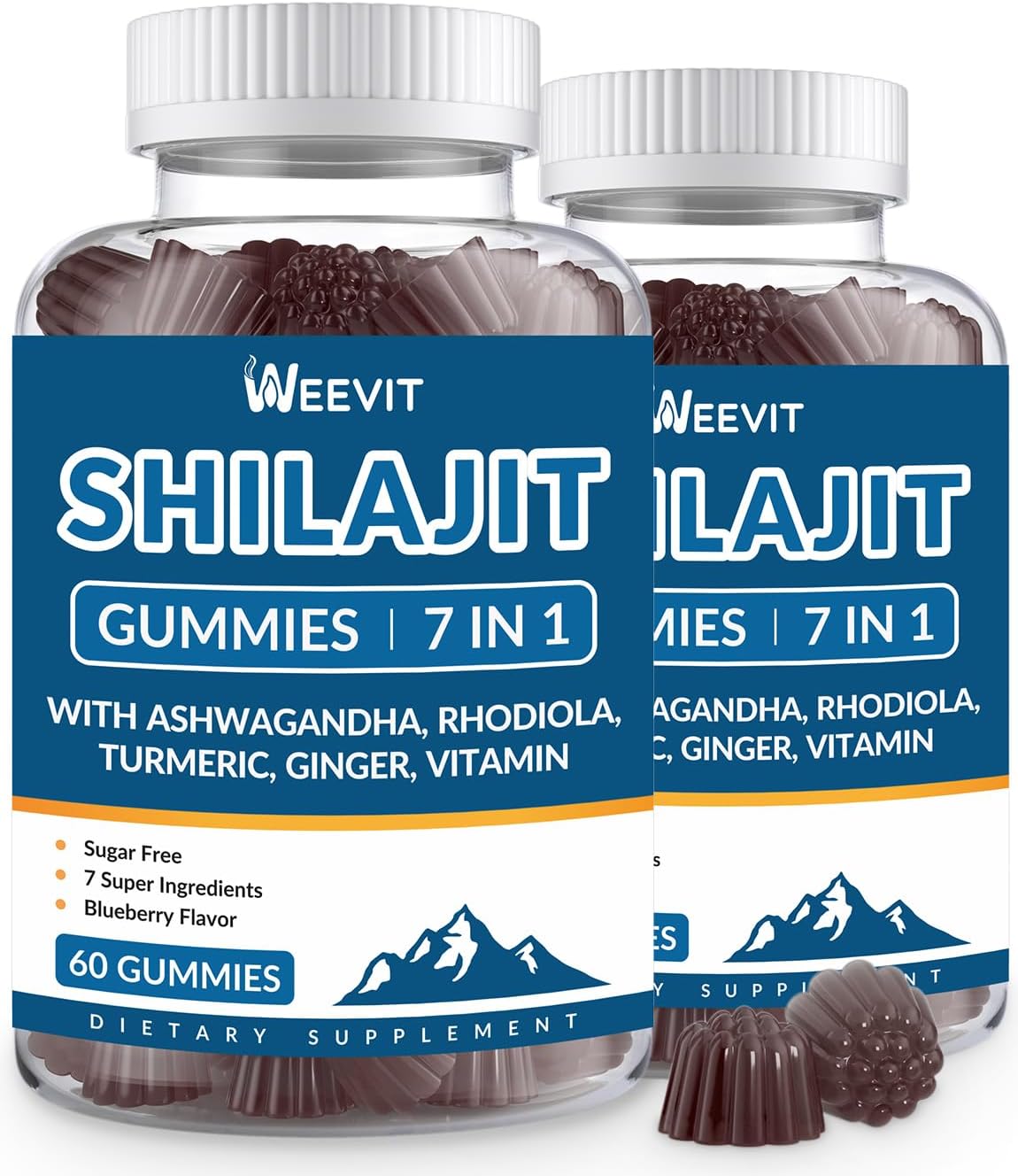 WEEVIT - Gummies de Shilajit 9000MG, Sem Açúcar, para Homens – Marca: Shilajit