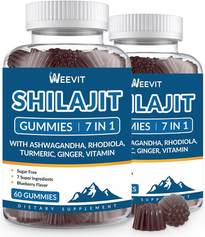 WEEVIT - Gummies de Shilajit 9000MG, Sem Açúcar, para Homens – Marca: Shilajit