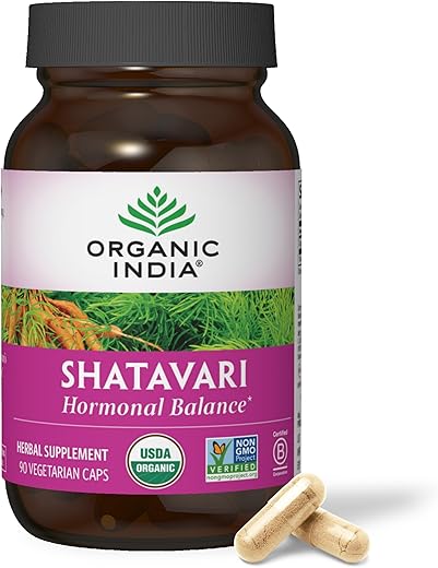 Shatavari Capsules – Suporte Hormonal, Sistema Imunológico, Vegano, Livre de Glúten, Orgânico USDA – 90 Cápsulas - ORGANIC INDIA