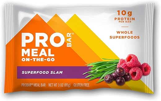 Probar - PROBAR – Barra de Refeição, Superfood Slam, Sem OGM, Sem Glúten, Saudável, Ingredientes à Base de Plantas, Energia Natural (9 Unidades)