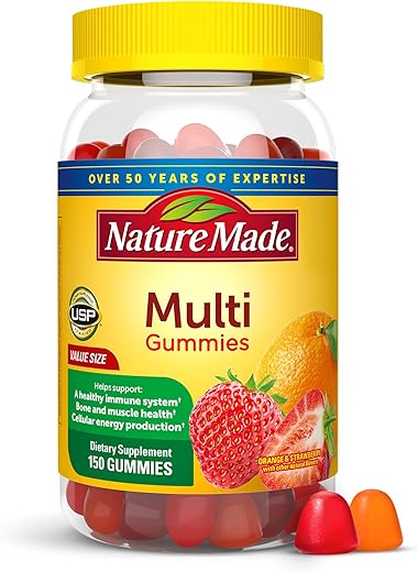 Gummies Multivitamínicos, Suporte Nutricional Diário, 150 Vitaminas e Minerais em Gomas, Suprimento de 75 Dias - Nature Made