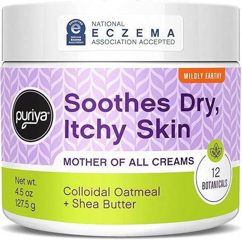 Creme Puriya Aprovado pela Associação Nacional de Eczema 4.5 oz, Alívio para Pele Seca e Coceira, Loção de Aveia Coloidal, Para Crianças, Adultos, Rosto, Mãos, Mãe de Todos os Cremes, à Base de Plantas – Compre Agora!