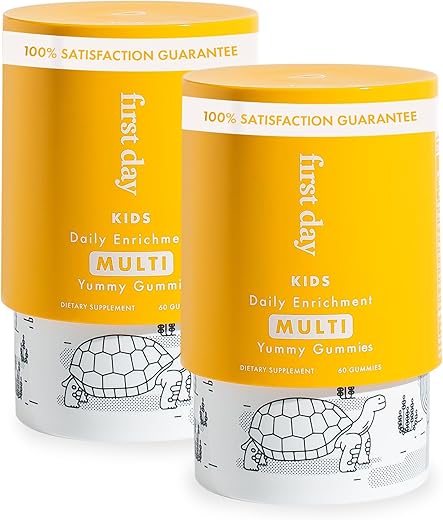 Gomas Multivitamínicas Diárias para Crianças – Vitamina A, D3, B6, B12, C, K2 | 60 g - FIRST DAY