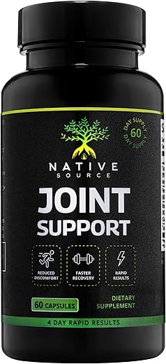 Native Source - Suplemento de Suporte Articular | Extrato de Cúrcuma, Extrato de Sementes de Tamarindo, Extrato de Boswellia, Extrato de Feno-Grego | Fornecimento de 60 Dias | Suplemento Alimentar