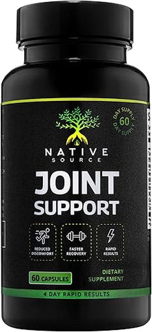 Native Source - Suplemento de Suporte Articular | Extrato de Cúrcuma, Extrato de Sementes de Tamarindo, Extrato de Boswellia, Extrato de Feno-Grego | Fornecimento de 60 Dias | Suplemento Alimentar