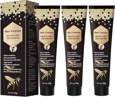 MOYATAVX - Creme de Veneno de Abelha da Nova Zelândia 3PCS: Gel Profissional de Propolis para Articulações de Pescoço, Joelho, Ombro, Cintura e Perna – Marca Bee Venom Cream