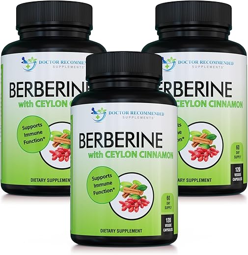 DOCTOR RECOMMENDED SUPPLEMENTS - Berberina com Canela do Ceilão – 1200mg. Recomendado por médicos