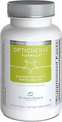 ScienceBased Health - Fórmula Optic Nerve – Suporta Circulação Ocular e Função Nervosa Normal – Testada Clinicamente – Inclui Ácidos Graxos Ômega-3, Antioxidantes, Vitaminas B, CoQ10 (30 Dias de Fornecimento)
