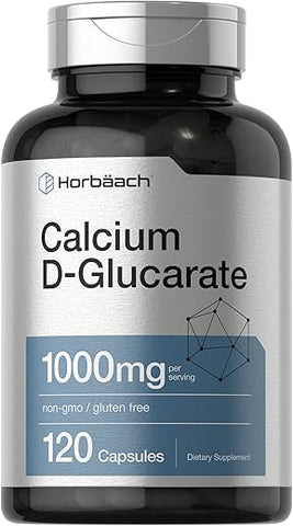 Calcium D-Glucarate 1000mg | 120 Cápsulas | Suplemento Sem OGM, Sem Glúten | Marca Horbäach - Horbäach