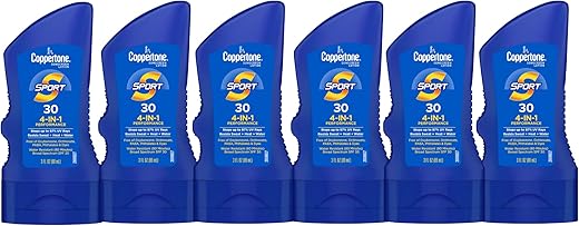 Sport Protetor Solar Loção, FPS 30, Pacote Multi de 6 Unidades, 90 ml, Marca Coppertone - Coppertone