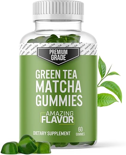VitaPatch - Matcha Gummy Vitamins Premium Grade – Energia Natural de Matcha em Gomas – Desintoxicação e Desinchaço para Mulheres