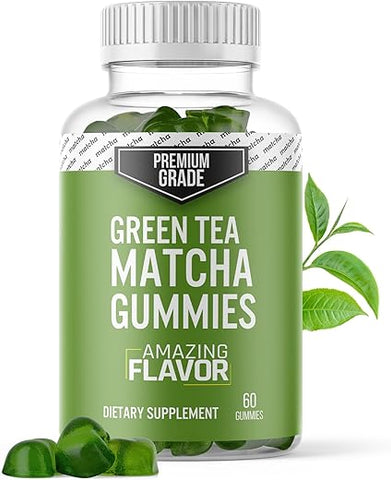 VitaPatch - Matcha Gummy Vitamins Premium Grade – Energia Natural de Matcha em Gomas – Desintoxicação e Desinchaço para Mulheres
