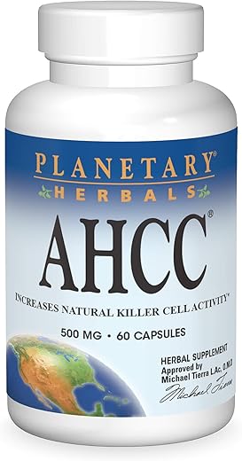 AHCC 500mg – 60 Cápsulas | Potente Suporte Imunológico - Planetary Herbals