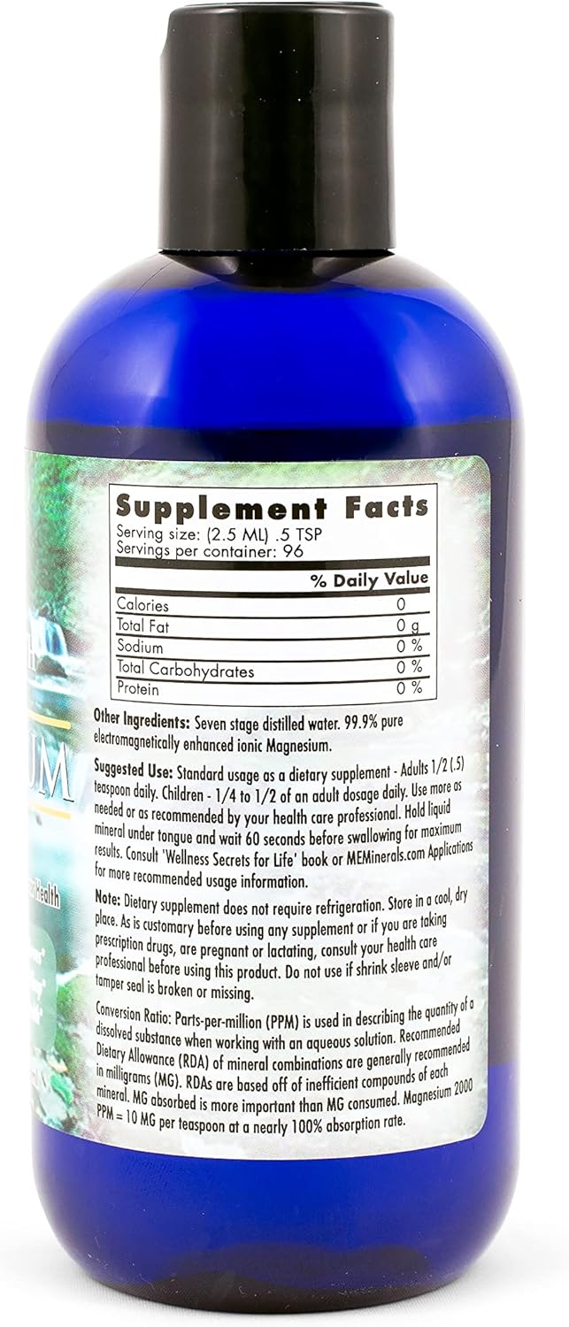 Mother Earth Minerals - Magnesium - 8 Ounce 96 Servings