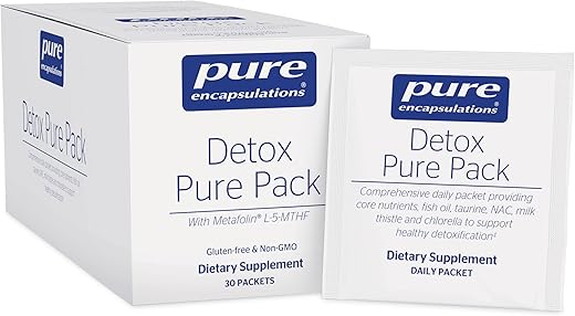 Detox Pure Pack | Pacote Diário com Metafolin L-5|MTHF | 30 Pacotes | Detox Puro para uma Saúde Ideal - Pure Encapsulations