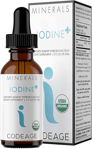 Iodine Drops Orgânicos Certificados USDA – 250 Mcg Por Porção – 1 Ano de Fornecimento – Suplemento Líquido de Iodo Puro – Vegano – 2 - Codeage
