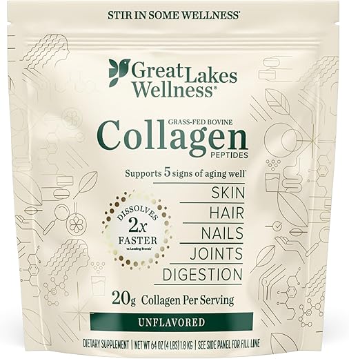 Colágeno em Pó para Pele, Cabelo, Unhas e Articulações – 100g - Great Lakes Wellness