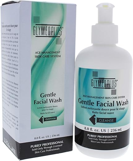 Gentle Facial Wash 8oz (236ml) – Limpador Facial Suave para o Gerenciamento da Idade - GlyMed Plus