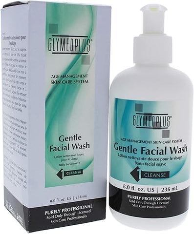 Gentle Facial Wash 8oz (236ml) – Limpador Facial Suave para o Gerenciamento da Idade - GlyMed Plus