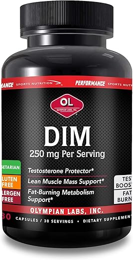 Performance DIM 250mg – Diindolilmetano 30 Cápsulas (30 Dias de Fornecimento) - Olympian Labs
